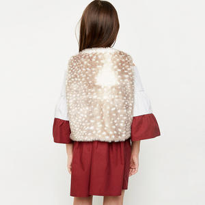 เสื้อโค้ทขนสัตว์เทียมแขนกุดสำหรับเด็กผู้หญิงเสื้อโค้ทฤดูหนาวสไตล์เกาหลี XXX - Product Image 2