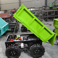 Transporteur électrique télécommandé pour verger et ferme, UTV/ATV électrique 4x4 tout-terrain, remorque benne de transport