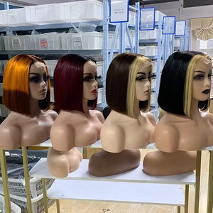 วิกผมบ๊อบยาวสีธรรมชาติแบบขายส่ง จัดส่งรวดเร็ว สำหรับฐานลูกไม้แบบใส วิกผมแท้เวียดนามสำหรับผู้หญิง - Product Image 5