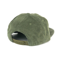 Gorra de Béisbol de 5 Paneles con Visera Plana, Color Verde Militar, para Adultos, de PVC, Informal, Cálida, Transpirable, Deportiva, Lisa, de Pana, para las Cuatro Estaciones