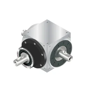 AT Series Double Output Gearbox Right Angle 90 Degree Gearbox 1:1 Ratio