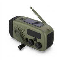 Radio d'urgence portable à manivelle, haut-parleur sans fil, radio satellite mondiale, alarme SOS, batterie externe, lampe de poche, radio DAB+