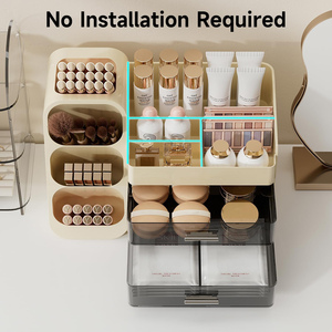 Caja de Almacenamiento de Maquillaje para Baño, Moderna, Rectangular, Resistente al Polvo, Fabricada con Plástico ABS+PET Moldeado por Inyección, Organizador de Cosméticos, 35x19x25cm - Product Image 3