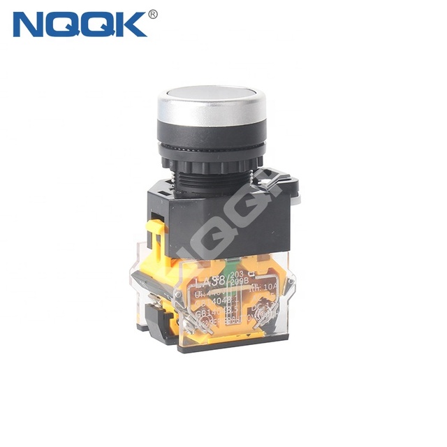 10A Momentary / Lantching 22mm 1NO 1NC Starter Stop LA38 Automatic  Rese Push Button Switch