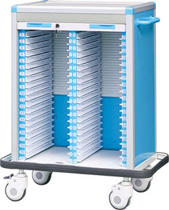 MT Medical Chariot d'enregistrement de patient d'hôpital de haute qualité en gros Mobile 20 Chariot de support de tableau de fichiers avec tiroirs Roues - Product Image 6