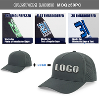 Gorras de Béisbol Personalizadas con Logotipo, Ajustables, de Secado Rápido, Impermeables, con Malla Cortada a Láser, Visera Curva y Cierre a Presión para Hombre