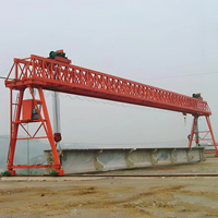 Grue portique de levage de poutres de pont en béton préfabriqué, capacité nominale 1-10 tonnes, pour usage extérieur, portée de levage max. 10 m, palan de construction