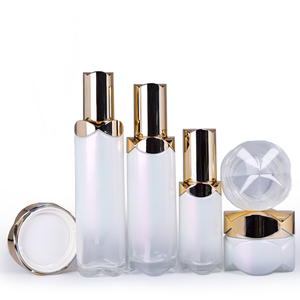 Bouteilles de luxe 50g 30g crème Lotion émulsion 100mL soins de la peau perle blanche carré <span class=keywords><strong>bouteille</strong></span> acrylique pot - Product Image 5