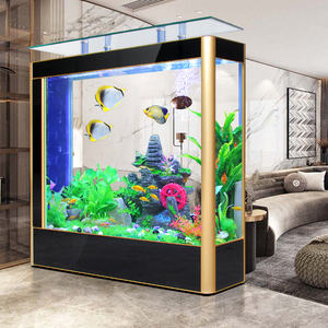 Rechthoekige Glazen Aquariumtank Met Zijfilter, Aanpasbare Kamerverdeler Voor Woonkamer Of Kantoor. - Product Image 5