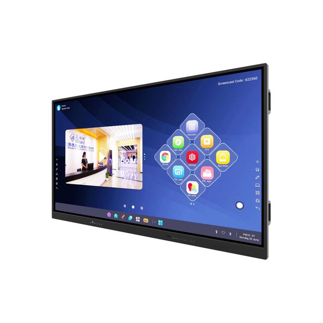 75 Inch Interactive Touch Screen LCD Display with USB/DVI/Serial Ports Infrared Technology 20 Points Business Use