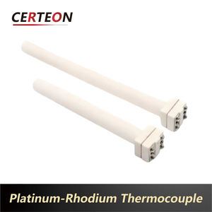 เซนเซอร์ท่อคอรันดัม 1600℃ สำหรับเตาเผาแบบมัฟเฟิลในห้องแล็บ ลวดแพลทินัมโรเดียม 0.1 มม. ชนิด <span class=keywords><strong>S</strong></span> เทอร์โมคัปเปิล - Product Image 3