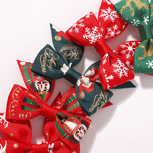Jepit Rambut Pita Natal untuk Anak Perempuan, Santa, Kepingan Salju, Rusa Kutub, Pita Grosgrain, Jepit Rambut Anak, Aksesoris Rambut Pesta Natal - Product Image 4