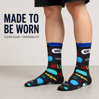 Chaussettes d'automne personnalisées OEM pour adultes - Polyester/Nylon/Coton/Fibre de bambou/Laine, sans couture, séchage rapide, respirantes, anti-accroc