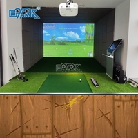 Simulateur de golf d'intérieur avec écran de projection interactif, simulateur de jeu de golf intelligent