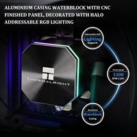 Refroidisseur liquide pour processeur Thermalright FROZEN Edge 360 Noir avec ventilateur PWM 120 mm, 360 Noir Cold Row pour boîtier d'ordinateur