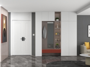 Armadio con Ante Scorrevoli Personalizzato, Design Semplice per Interni, Guardaroba con <span class=keywords><strong>Specchio</strong></span> per Camera da Letto - Product Image 4