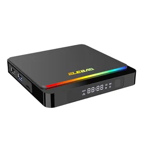 New patent amlogic S905 X4 android 11 4K dynamic programmable RGB light tv box with dual wifi hardware monitor smart tv box