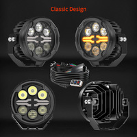 Y35 Fern- und Abblendlicht Blitz 3,5 Zoll 7 LED Externer Scheinwerfer Motorrad LED-Leuchten mit Schalter für BMW Motorräder