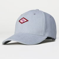 Gorras de Béisbol para Hombre, Tela de Pana, Logotipo Bordado en 3D, Ajustables, 6 Paneles, Cierre a Presión