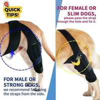 Manchon de récupération de blessure respirant pour attelle de jambe de chien en néoprène réglable pour chaussettes de chaussures pour animaux de compagnie