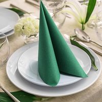 Serviettes de table jetables en papier, imprimées sur mesure, couleur lin, rouge, absorbantes, pour mariages et fêtes