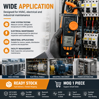 Clamp Meter TRMS Profesional 600A Multimeter Digital dengan Bluetooth untuk Pengujian Listrik HVAC