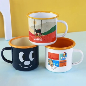 Bán Buôn 4/7/12/16Oz Màu Xanh Lá Cây Số Lượng Lớn Giá Rẻ Men Cup Lfgb Retro Cắm Trại Cốc Decal In 14Oz Bãi Biển Men Cốc Màu Logo Cốc Tùy Chỉnh - Product Image 2