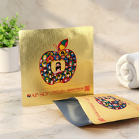 Pochette plate en Mylar à trois soudures latérales pour masque facial, finition soignée, étanche, emballage cosmétique