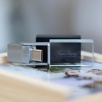 Acrylique Crystal USB Flash Drive design personnalisé logo8gb à 512gb disque flash 2 en 1 type C pendrive pour cadeau souvenir