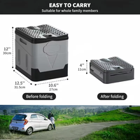 Toilette pliable miniature en plastique portable pour le camping en plein air, légère, multifonctionnelle, durable, WC temporaire d'urgence