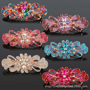 كوري طراز ريترو كريستال أنيق أنيق 9 ملابس رأس للكبار ملحق ذيل حصان الربيع مصنوع من سبيكة أنيقة - Product Image 4