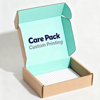 Boîte d'expédition postale personnalisée avec logo, en carton couché, faite à la main, pour vêtements, avec impression sur mesure, pour colis et envois aériens