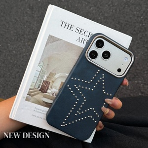 เคสโทรศัพท์มือถือหนัง PU ลายดาวห้าแฉกโลหะ สำหรับ iPhone 18 15 16 17 Pro Max ป้องกันการกระแทก - Product Image 6