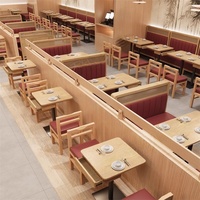 Sièges de stand carrés minimalistes modernes pour les restaurants de restauration rapide Mobilier commercial personnalisé pour café hôtel cafés rapide