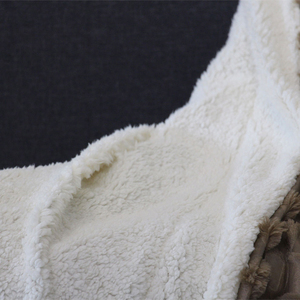 Distribuidor chino, venta al por mayor, <span class=keywords><strong>cama</strong></span> de algodón cálido, mantas Sherpa de Color sólido para invierno - Product Image 3