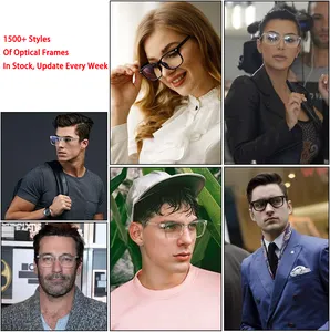 Monture de lunettes optiques rétro Montures rondes classiques en acétate Montures de lunettes anti-lumière bleue pour hommes et femmes