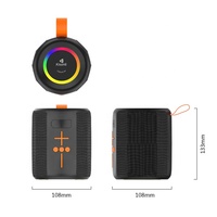 Altavoz Portátil Kisonli Q37 de 5W, 1200mAh, RGB, HIFI, Bajos Profundos, Reproductor USB, Tarjeta TF, Compatible con Computadoras, para Fiestas al Aire Libre, Logotipo Personalizado OEM