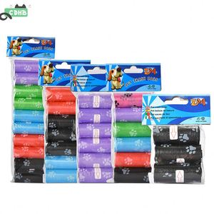 Sacs à déjections pour animaux de compagnie biodégradables en gros, multi-rouleaux avec carte imprimée, pour chats et chiens, sacs de nettoyage portables - Product Image 5