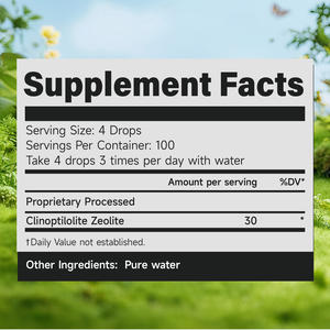 GMP HACCP COA Certifié Casher Halal Gouttes de Zéolite Clinoptilolite Formule Avancée Service OEM ODM Marque <span class=keywords><strong>Privée</strong></span> Personnalisée - Product Image 2