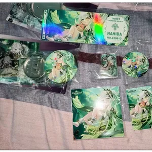 6ชิ้นเกมการ์ตูน<span class=keywords><strong>Genshin</strong></span> <span class=keywords><strong>Impact</strong></span>ชุดของขวัญ<span class=keywords><strong>Nahida</strong></span>คอลเลกชันของเล่นพวงกุญแจเลเซอร์ป้ายLomoการ์ดโปสการ์ดเลเซอร์การ์ดของขวัญ - Product Image 3