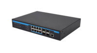 Switch Ethernet géré L3 2.5G à 12 ports monté en rack avec SNMP et QoS, 8 ports PoE, capacité 120 Gbit/s, gestion par console