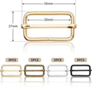 ตัวปรับสายรัดแบบ Tri Glide หัวเข็มขัดโลหะสำหรับกระเป๋า เข็มขัด ปลอกคอสุนัข สายรัดกระเป๋าเป้ และอุปกรณ์สายหนัง - Product Image 2