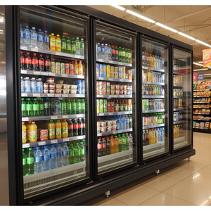 Congelatore Verticale con Porta in Vetro per Supermercati, Raffreddamento ad Aria, Controllo Digitale, Ripiani Regolabili per Esposizione di Alimenti Surgelati - Product Image 1