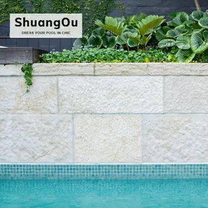 302x302mm đại dương biển màu xanh sóng Gradient hồ bơi Gạch Mosaic Non-Slip phòng tắm Spa tráng men khảm gạch ceramic