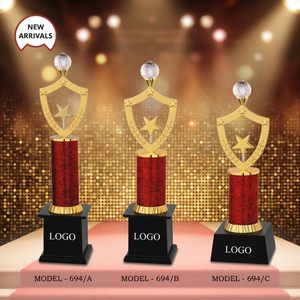 Trofeo de Diamante de Metal Fundido a Presión de Alta Calidad, Grabado con Láser, Impresión UV, Portátil, Diseño de Precisión, Modelo 694 - Product Image 1