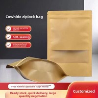 Sacs alimentaires personnalisés en papier kraft, écologiques, recyclables, certifiés ISO9001, imprimés en héliogravure, résistants à l'humidité, avec fermeture éclair