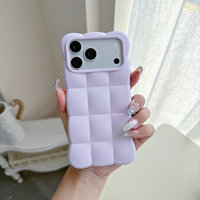 Coque de téléphone 3D personnalisable effet bulle nuage, protection intégrale, motif peinture à l'huile pour 18 Pro Max/17/16/15/14 Pro