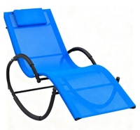 Chaise berçante à gravité zéro avec accoudoirs fermés Chaise longue à bascule extérieure confortable idéale pour bronzer dans le patio