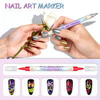 Marqueurs acryliques personnalisés pour croquis, tissu, bricolage, coloriage, graffiti, peinture au pinceau acrylique, double pointe, 12 couleurs, ensemble de marqueurs pour nail art