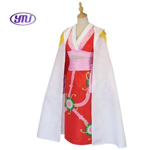 ชุดเดรสกิโมโนสีแดงเอมไพร์เซ็กซี่อนิเมะคอสเพลย์ชุดต่างหูโบอาแฮนค็อกสำหรับผู้หญิง - Product Image 3